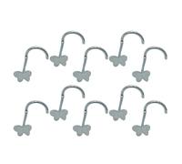 Wiffe 10 anillos de nariz de mariposa de acero inoxidable | Joyería corporal de acero quirúrgico, cierre de mariposa, para cartílago, oreja, uso diario, accesorios para piel sensible