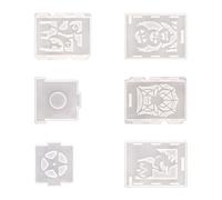 Wiffe 6 moldes de lámpara de elastómero orientados a Halloween para cursos | Múltiples diseños para cubiertas y manualidades, elastómero reciclable, proyectos de arte para niños y adornos navideños