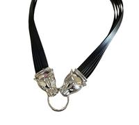 Wiffe Collar con colgante de animales salvajes de moda con un diseño hecho a mano de panteras en acabado dorado, cadena para el cuello, collar dorado King, One Size, como se describe, como se describe
