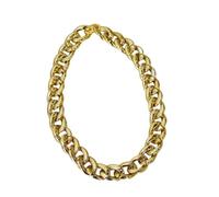 Wiffe Collar de cadena dorada brillante para mascotas, accesorio de joyería de moda para cachorros, gatitos, fotografía de mascotas, eventos, accesorio para collar de perro