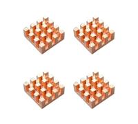 Wiffe Disipador de calor de cobre oxidado con soporte adhesivo, 5 mm, 14 x 14 mm