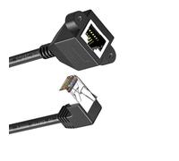 Wiffe Extensor de cable de red Cat6 RJ45, múltiples ángulos, hacia abajo | Adaptador RJ45 multidireccional con orejas de bloqueo para redes Cat5e Cat5, 1000 Mbps rápido