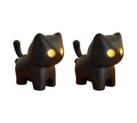 Wiffe Llavero con clip de resorte de gato negro brillante que incluye luz automática para uso nocturno y efecto de sonido para regalo divertido, llavero brillante, a, G