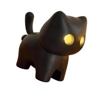 Wiffe Llavero con clip de resorte de gato negro brillante que incluye luz automática para uso nocturno y efecto de sonido para regalo divertido, llavero brillante, a, G