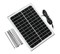 Wiffe Panel solar de montaje rígido de 12 V y 10 W con cable de salida | Celdas monocristalinas, formato compacto para señales, lámparas, uso remoto de cámara, colocación en el patio