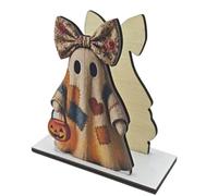 Wiffe Servilletero de madera para Halloween, SCM3149 | Organizador de pañuelos independiente con decoración de escritorio para exhibición de mesa de fiesta