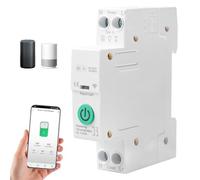 WiFi 1P+N Smart Hutschriene Switch, WLAN Relais für DIN-Schiene Tuya/Smart Life App Fernbedienung Alexa/Google Sprachsteuerung Zeitschalter Timer DIY SmartHome Metering Zeitschaltuhr WLAN Schalter