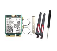 WIFI 7 BE200 BE200NGW Tarjeta WiFi+2PC 10DB Antena BT 5.4 802.11AX Tri-Band M.2 NGFF Adaptador de Red InaláMbrico para Win10/11