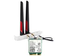 WiFi 7 BE200 M.2 Kit de tarjeta WiFi para PC de juegos de escritorio (BE8800), adaptador M.2 de red inalámbrica BT5.4 de triple banda, con antenas de juegos de alta velocidad 10DBi para Win 11/10, no