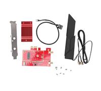 WiFi 7 PCIe WiFi Card 4200Mbps Bluetooth 5.2 Desktop PC Wireless Network Adapter mit 10DB Antenne für Gaming Desktop Computer rot PCB