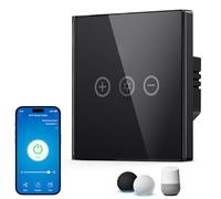 WiFi Dimmer Interruptor, Dimmer Interruptor WiFi Compatible con Alexa/Google, Inteligente Dimmable con Tuya & Smart Life, Smart Dimmable Switch para LED 150W / Halógeno 300W, Requiere Cable Neutro