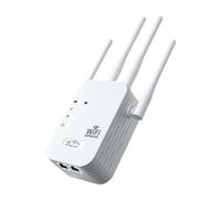 WiFi Extender Signal Booster, Internet Extender WiFi Booster 1200Mbps | Enrutador de red de 4 puertos con puerto Gigabit Ethernet, banda doble 5GHz/2.4GHz para el hogar