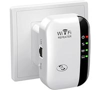 WiFi Extender Signal Booster Up to 3000sq.ft and 30 Devices, WiFi Range Extender, Wireless Internet Repeater, Long Range Amplifier with Ethernet Port, 1-Key Setup, Access Point, Alexa Compatible