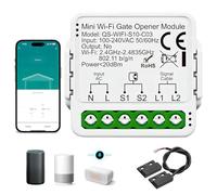 Wifi Garagentoröffner, Smart WLAN Garagentoröffner, Garagentorantrieb Per Handy APP & Voz, Timer, Türsensor, Kompatibel mit Alexa/Google Home