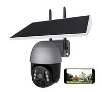 Wifi inalámbrico con cámara solar exterior, cámara wifi inalámbrica al aire libre, 1080p Cámara de exterior para detección de movimiento, DVR Night Vision Monitoreo de alarma PIR a