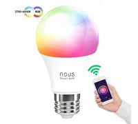 NOUS P3 - Lámpara Smart Light, E27, 9 W, RGB, WLAN