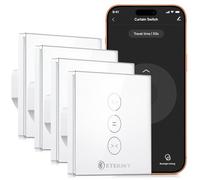 WiFi Interruptor Persiana, Etersky Interruptor WiFi, Control por voz, Control de APP y con Temporizador, Compatible con Alexa y Google Home, Se Requiere Cable Neutro (4 Packs)
