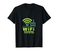 WiFi más Fuerte Que mi graduación de Estudiante Divertido GPA Camiseta