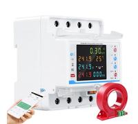 Wifi medidor de consumo electrico trifasico 100A 380V AC inteligente contador electrico bidireccional con control de tiempo/subtensión/sobrecorriente protección con transformador de corriente.