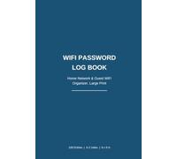 WiFi Password Log Book: Home Network & Guest WiFi Password Organiser, Large Print