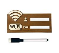 Wifi Password Sign For Home - Wifi Password Sign With Marker Pen, Reusable Erasable Front Door Wireless Network Reminder Wall Decor For Reading Room, Restaurant