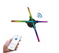 WiFi Proyector Holográfico 3D, 50 CM 4 Ejes Holograma Proyector Publicitario Teléfono Control, Holograma Proyector de Video