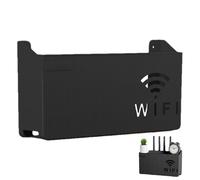 WiFi Router Storage Box - Black Wireless Router WiFi Storage Box,Mount Route-r Shelf | Multi-Function Route-r Storages Rack with Bottom Cooling, No Punching Abs