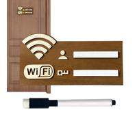 Wifi Signs, Reusable Wifi Display, Wooden Wi-Fi Password Board with Marker Pen, Erasable Internet Access Sign for Home, Business, Hotel, Cafe, Guest Room, 7.87x5.91 inches