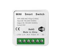 WiFi Smart Button - Smart 16A Mini Circuit Breaker Module With Timer Function, Wireless Remote Control Light Switch For Home Kitchen Bedroom Living Room