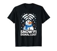 WiFi Snow-Fi Signal Lost Funny Winter Pun Apparel Snowman Camiseta