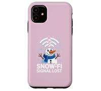 WiFi Snow-Fi Signal Lost Funny Winter Pun Apparel Snowman Carcasa para iPhone 11