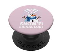 WiFi Snow-Fi Signal Lost Funny Winter Pun Apparel Snowman PopSockets PopGrip Adhesivo