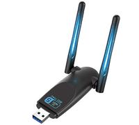 Wifi Stick WiFi, USB 3.0 Adaptador WiFi 1300Mbps 2.4GHz/5.8GHz Dual Band Internet con 2 x 5dBi Antenna para Escritorio/Portátil/PC, Compatible con Windows 7/8/10/11/Vista/XP, Mac OS