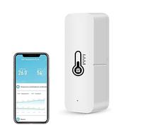 WiFi Termómetro Higrómetro interiores, Medidor Inteligente Temperatura y humedad para Invernaderos,bodegas de vino,sótanos,monitor remoto,alerta notificación,almacenamiento y exportación de datos.1PCS