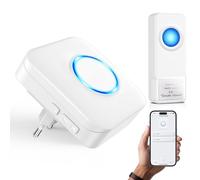 WiFi Timbre Inalámbrico Exterior Impermeable, Compatible con Aplicación Smartphone, Doorbell con Flash LED, Timbre Casa Fuerte 0-110dB 32 Melodías, Campainha Sem Fios Exterior Notificación Remota