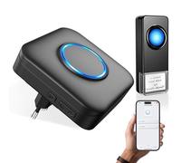 WiFi Timbre Inalámbrico Exterior Impermeable, Compatible con Aplicación Smartphone, Timbre Casa Fuerte 0-110dB 32 Melodías, Campainha Sem Fios Exterior Notificación Remota, Doorbell con Flash LED