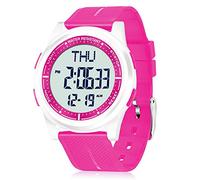 WIFORT Reloj Digital Impermeable con Cronómetro Alarma Cuenta Atrás Doble Hora, Ultra-Delgado Super Pantalla Gran Angular Digital Relojes de Pulsera para Hombres Mujeres