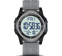 WIFORT Reloj digital para hombre y mujer, 5 ATM, resistente al agua, reloj deportivo con alarma, cronómetro, cuenta regresiva, zona horaria dual, ultradelgado, pantalla panorámica, reloj digital para