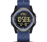 WIFORT Reloj digital para hombre y mujer, 5 ATM, resistente al agua, reloj deportivo con alarma, cronómetro, cuenta regresiva, zona horaria dual, ultradelgado, pantalla panorámica, reloj digital para