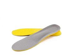 wiftly 1 par unisex plantillas ortopédicas de deporte transpirable Jogging - Almohadilla anti choque sudor se puede cortar y apoyo cojín en los tijeras para adaptarse a todos los zapatos, amarillo, EU38-42