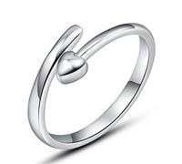 Wiftly Anillo de mujer de plata 925 con forma de corazón
