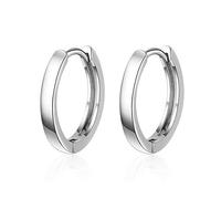 Wiftly Pendientes unisex de plata 925 para mujer, niña, anillo simple, joyería personal, antialérgico, plata