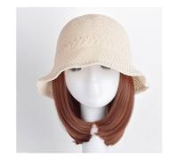 Wig Cap Gorro de peluca informal for mujer, gorro con visera, fibra sintética resistente al calor aspecto natural for ocio aire libre(04)