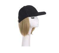 Wig Cap Sombrero con peluca for mujer, extensiones sintéticas, pelo corto y recto, conexión natural, gorra de béisbol, ajustable(8)