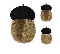 Wig Cap Wave Curly Bob Hat Peluca Pelucas sintéticas Sombrero con extensiones de cabello adjuntas 8 pulgadas larga Gorra(13)