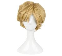 Wig Cosplay Sailor Uranus Tenoh Haruka Wig Rambut Sintetis Pendek Gaya + Topi Wig