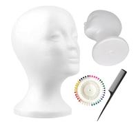 Wig Display Foam Mannequin - Professional Cosmetology Head Stand | Reusable Hat Holder for Styling, Drying, and Crafting Hairpieces, Soft Lightweight Material with Firm Support, Perfect for Salon
