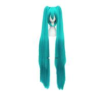 Wig For 5 Colors Vocaloid Miku Cosplay Wig Long Heat Resistant Synthetic Hair Clip Ponytails Wigs + Wig Cap OneSize 11