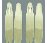 Wig for Anime Wigs Cosplay Christmas 150Cm Long Straight Hair Thick 703G Universal Costume Style Black And White Silver Red Yellow Style Color: Zf150-7 (Beige 700G)