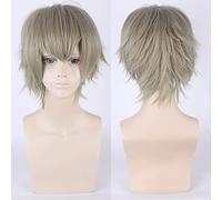 Wig for Anime Wigs Cosplay Christmas 30Cm Universal Cos Wig, Anti-Curling Face, Short Hair, Multi-Color Optional Hairy Style Color:002-49